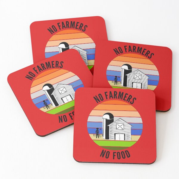 Aperçu de l'œuvre No Farmers No Food Noir créée et vendue par DarkHumorstore.