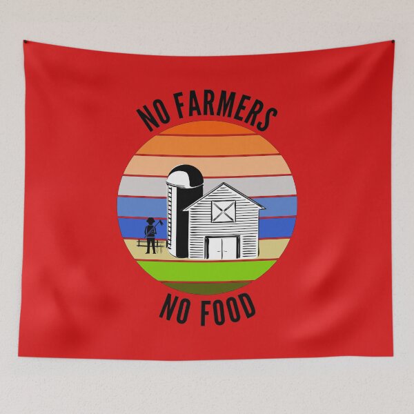 Item preview, No Farmers No Food Black designed and sold by DarkHumorstore.