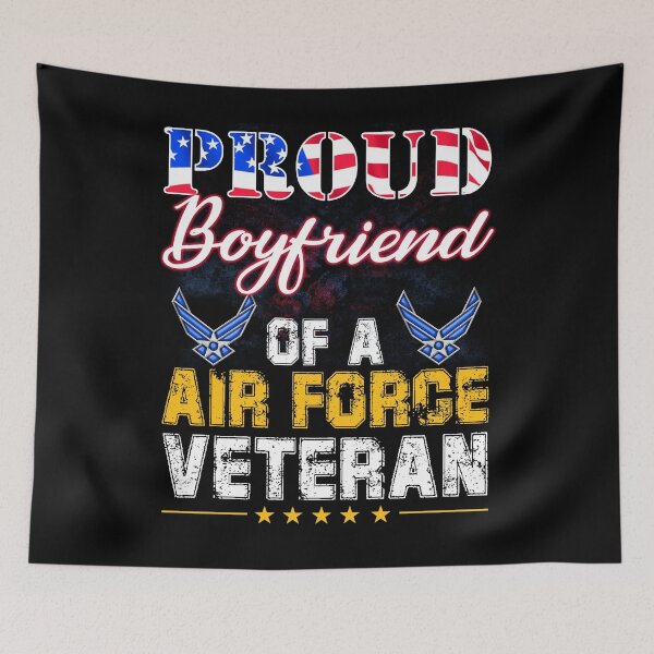 Item preview, Proud Boyfriend Of A Air Force Veteran American Flag Military designed and sold by BruceFaulkner.