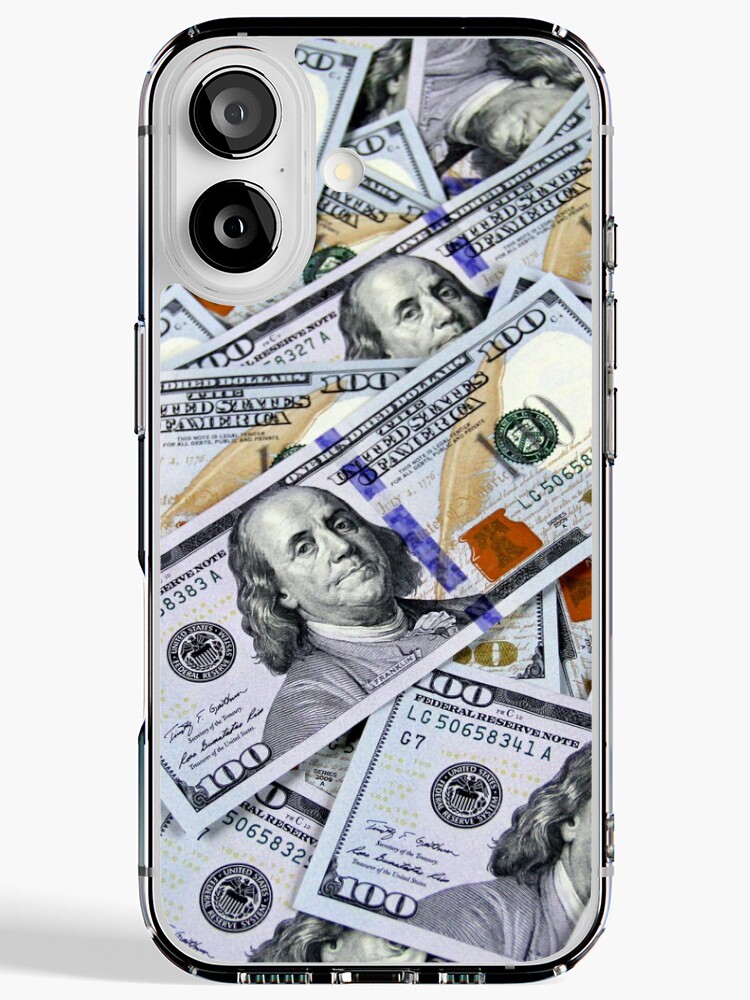 Funda de iPhone for Sale con la obra «Billetes de cien dólares» de