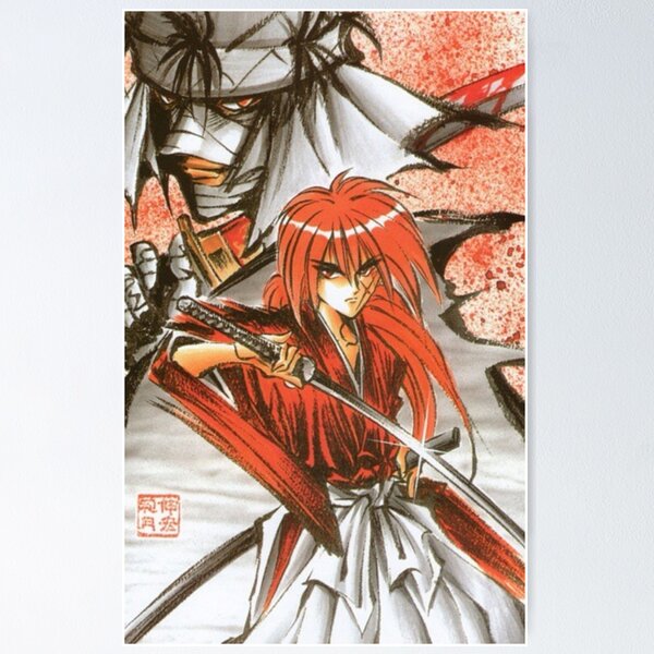 Ukeclvd Rurouni Kenshin Poster Japan Manga Himura Kenshin Personality Anime  Decorative Painting Wall Art Canvas Posters Gifts 12x18 inch No Frame