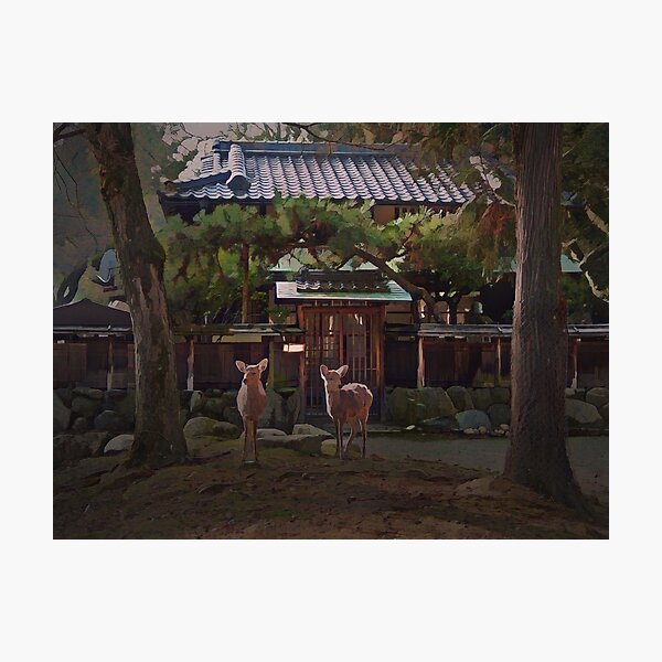 Item preview, Nara Japan Deer Illustration  designed and sold by tremendoustees.