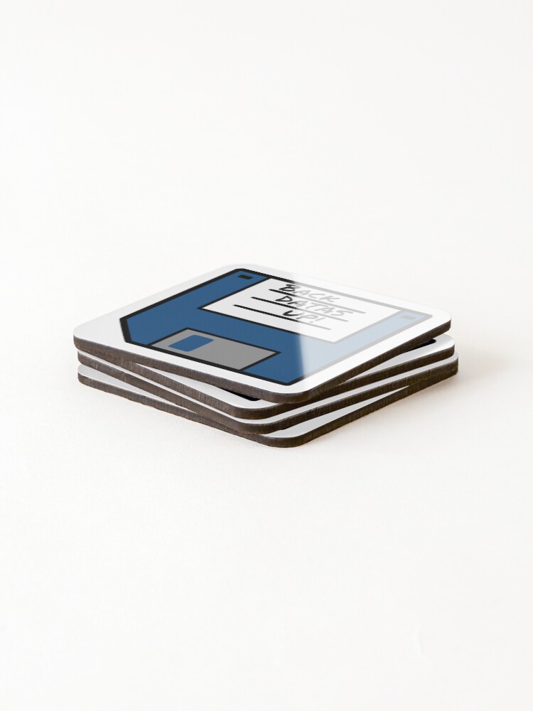 Thumbnail 4 of 5, Coasters (Set of 4), Back Datas Up! Floppy Disk designed and sold by hackmethod.