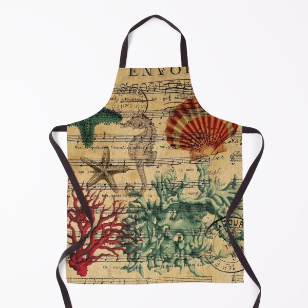 Item preview, cottagecore retro nautical ocean starfish coral seashells  designed and sold by LEILA ART SPACE.