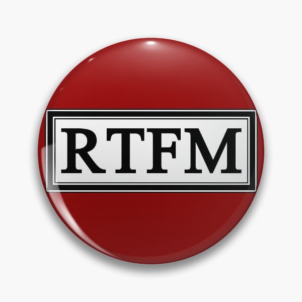 Item preview, RTFM designed and sold by Kreativista.