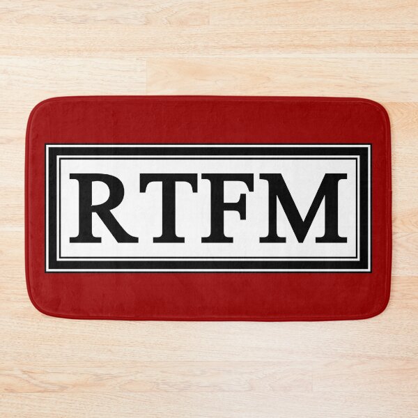 Item preview, RTFM designed and sold by Kreativista.