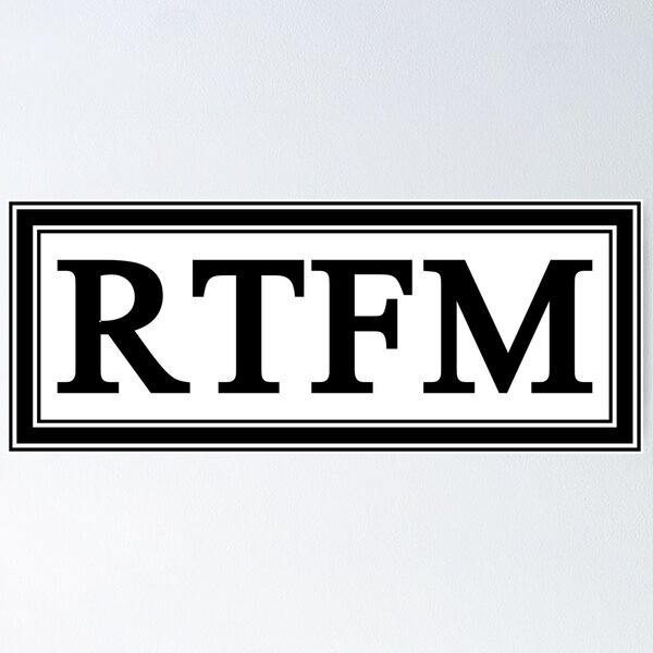 Item preview, RTFM designed and sold by Kreativista.
