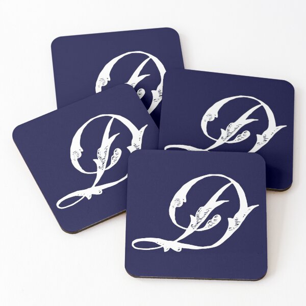 Item preview, Vintage Stylish White Navy Blue Monogram Letter D designed and sold by Vintage-TM.
