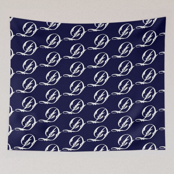 Item preview, Vintage Stylish White Navy Blue Monogram Letter D designed and sold by Vintage-TM.