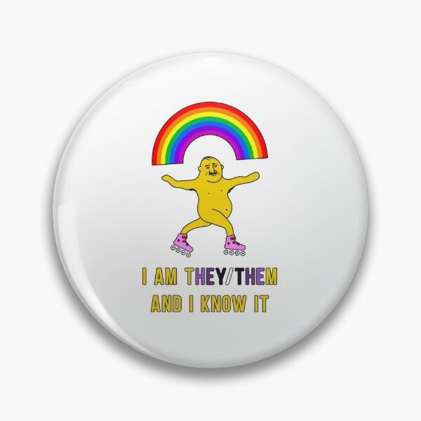 Item preview, Genderfluid non binary people personal pronouns They Them (They/Them) with a rainbow designed and sold by plumpjose.