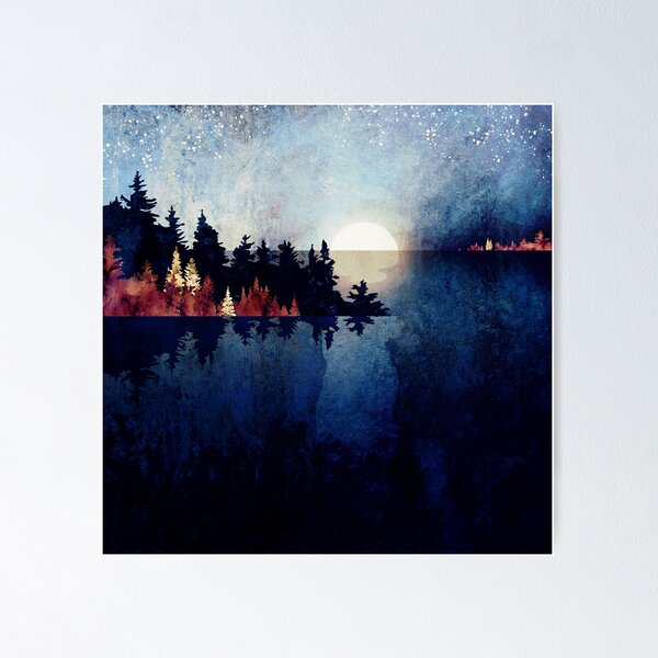 Item preview, Autumn Moon Reflection designed and sold by spacefrogdesign.
