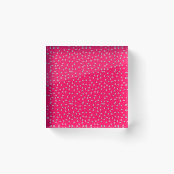 Item preview, Small Dots gray on bright pink background designed and sold by oxoxoxo.