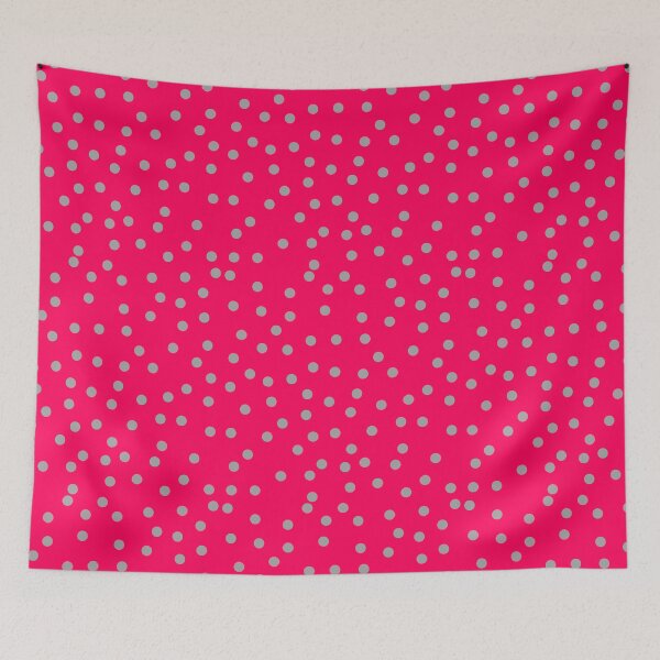 Item preview, Small Dots gray on bright pink background designed and sold by oxoxoxo.