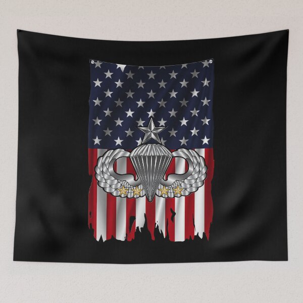 Item preview, Army Parachute wings badge and US Flag airborne designed and sold by BruceFaulkner.