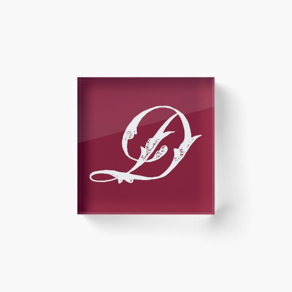Item preview, Vintage Stylish White Burgundy Red Monogram Letter D designed and sold by Vintage-TM.