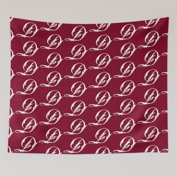 Item preview, Vintage Stylish White Burgundy Red Monogram Letter D designed and sold by Vintage-TM.