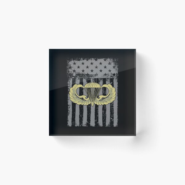 Item preview, Army Parachute wings badge and US Flag airborne designed and sold by BruceFaulkner.