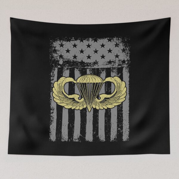 Item preview, Army Parachute wings badge and US Flag airborne designed and sold by BruceFaulkner.