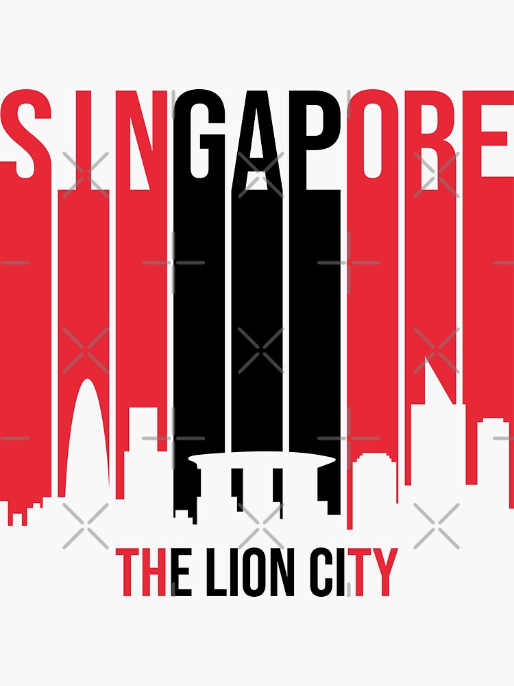 "Singapore The Lion City" Sticker by Giacob Redbubble