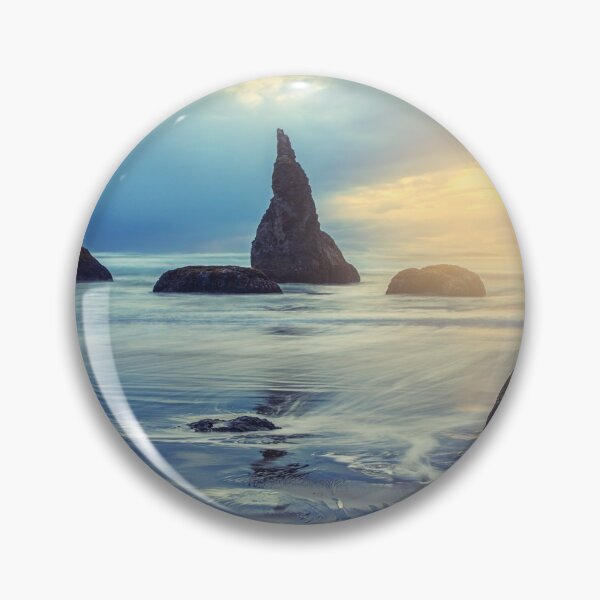 Item preview, Let There be Light sunset at the beach in Bandon Oregon designed and sold by MarniePatchett.