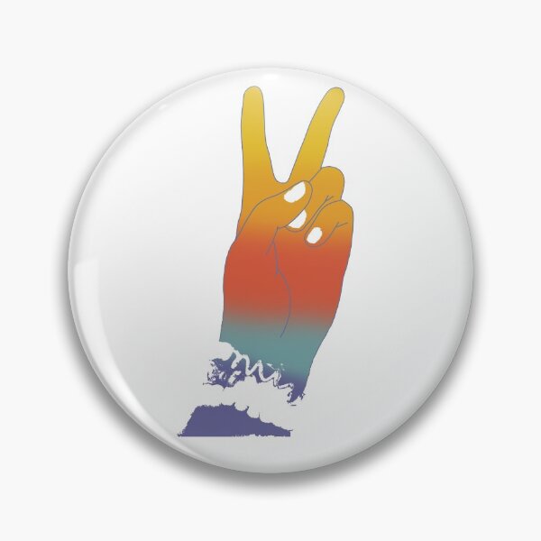 Item preview, Mano del signo de la paz (pegatina y alfiler) designed and sold by mcclls.