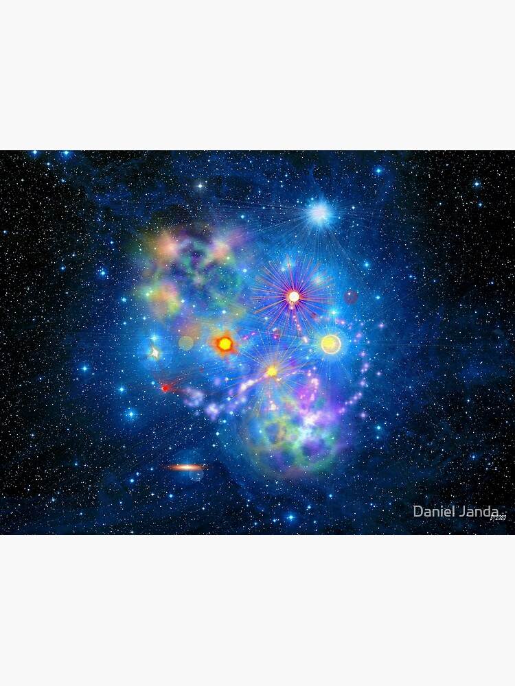 Disover Colorful Pleiades Star Cluster Premium Matte Vertical Poster