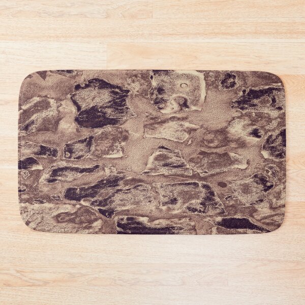 Item preview, Rustic platinum brown stone wall designed and sold by SulkaCreative.