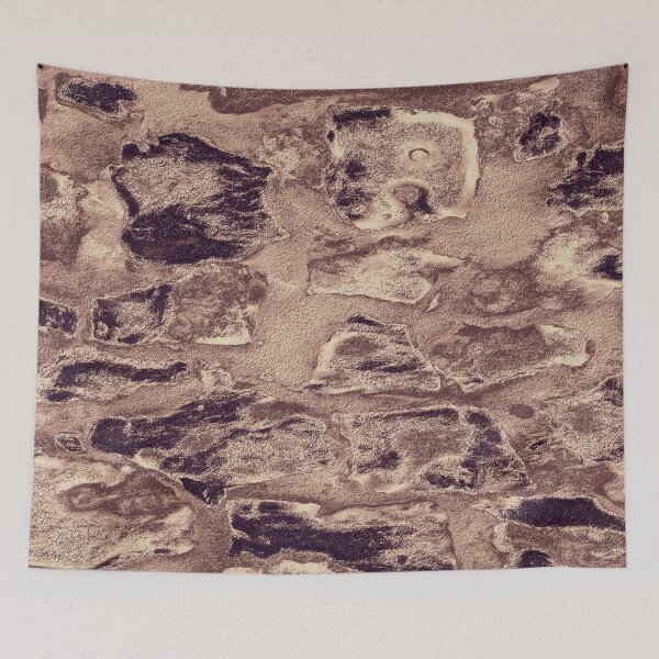 Item preview, Rustic platinum brown stone wall designed and sold by SulkaCreative.