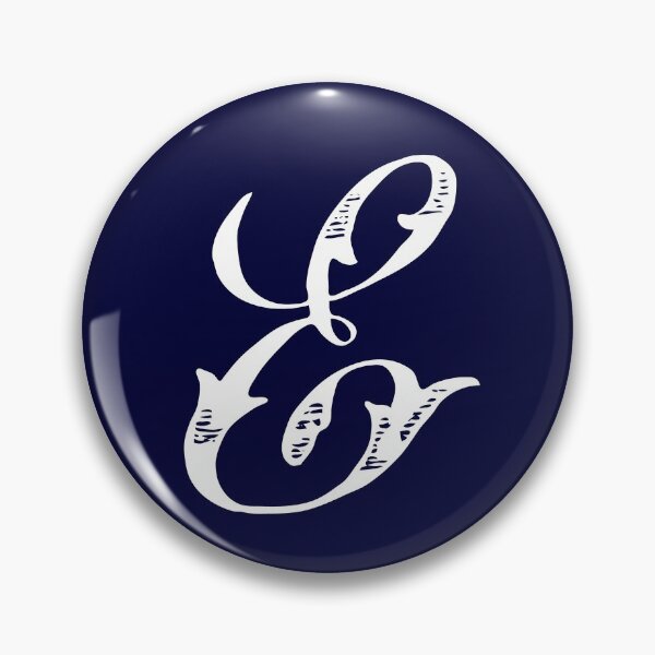 Item preview, Vintage Stylish White Navy Blue Monogram Letter E designed and sold by Vintage-TM.