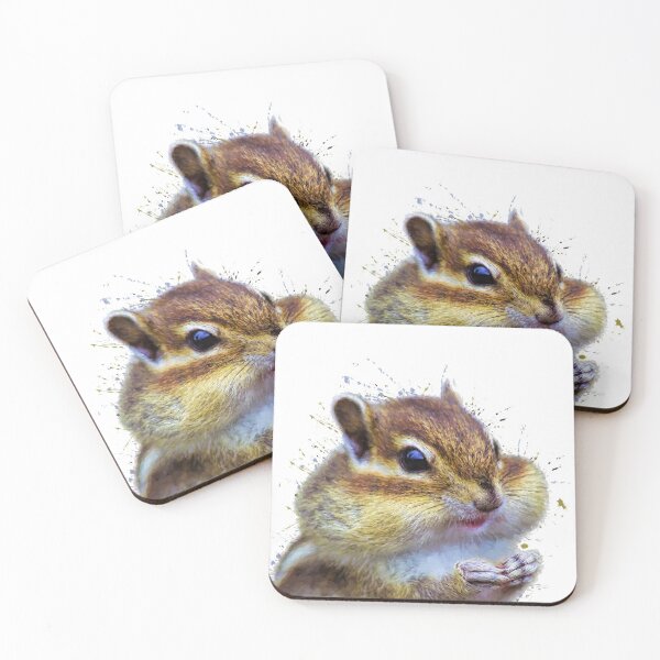Item preview, Chipmunk watercolor animals nursery decor designed and sold by DelzStudio.