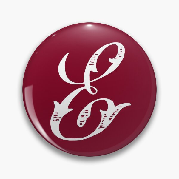 Item preview, Vintage Stylish White Burgundy Red Monogram Letter E designed and sold by Vintage-TM.