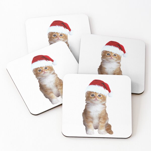 Item preview, Kitty Cat Christmas, Xmas, Kitten in a Christmas Hat, Cat Christmas gifts designed and sold by avit1.