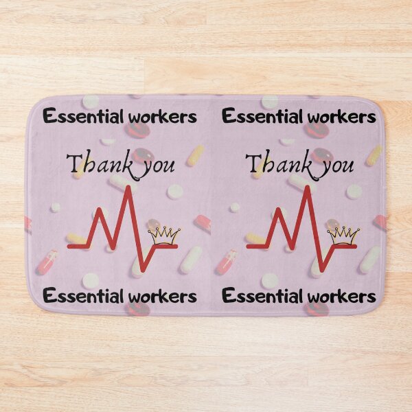 Item preview, Medicine nurse design. "Thank you essential workers" sign. Gratitude for medicine workers designed and sold by Miledi.