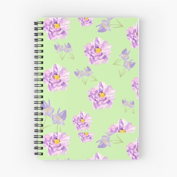 Item preview, Camelias and Irises on pale green backgound designed and sold by BoxesAndCloxes.