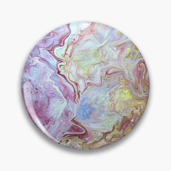 Item preview, Delightful Red, Pink, Yellow, Blue Abstract Acrylic Pour Art designed and sold by snowpinecone.