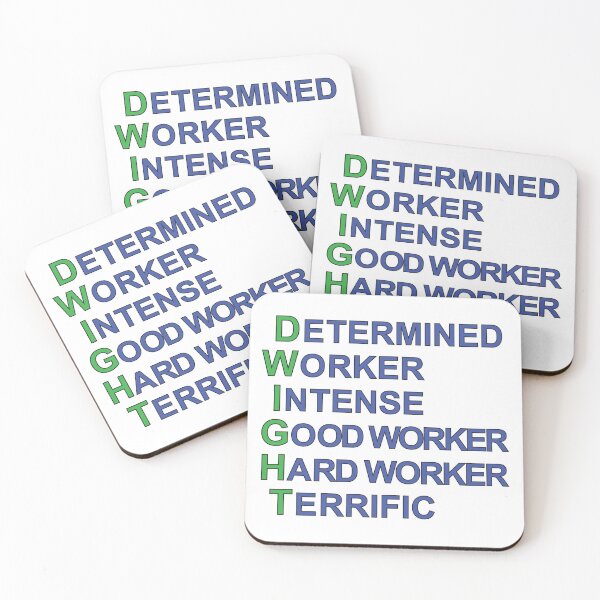 Item preview, Dwight Schrute: Determined Worker Intense Good Worker Hard Worker Terrific designed and sold by bookgirlc.