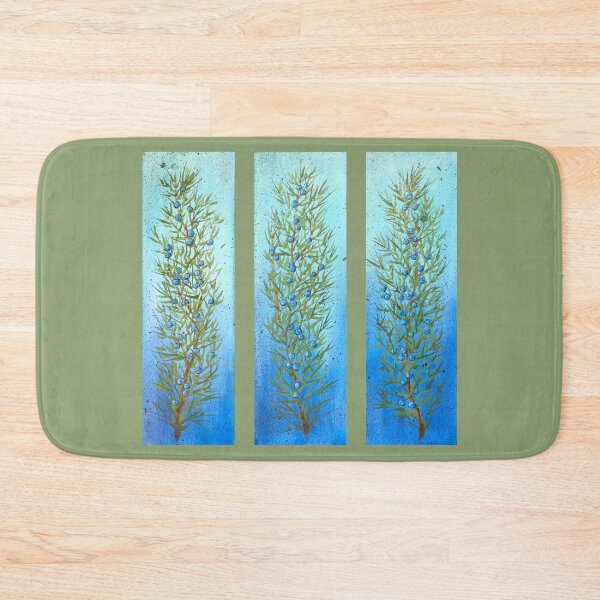 Item preview, Juniper Sprigs with Blue Berries on Vibrant Blues designed and sold by Duncan Bullock.