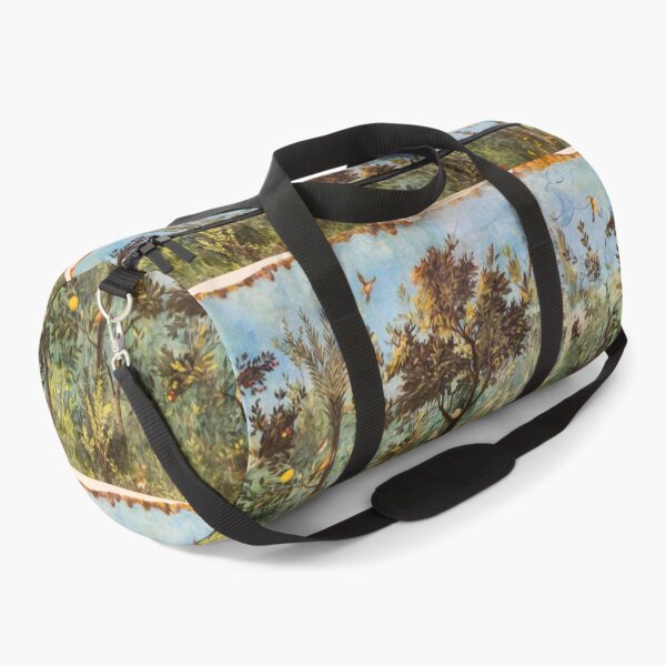 Item preview, ANTIQUE ROMAN WALL PAINTING Flower Garden Flying Birds ,Quince and Apple Trees  designed and sold by BulganLumini.