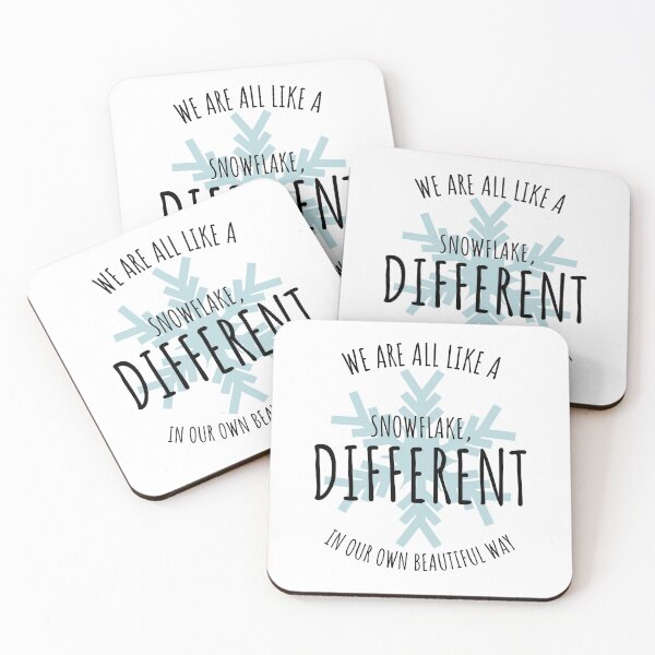 Item preview, Christmas Snowflake Quote "We are all like a snowflake, different in our own beautiful way" designed and sold by TamGustam.