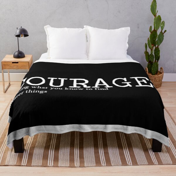 Aperçu de l'œuvre Courage Quote Art Design Motivation inspirante créée et vendue par vividpixelusa.