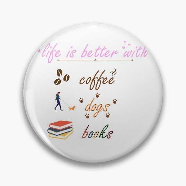 Item preview, life is better with coffee, dogs, books t-shirt designed and sold by Elhshop ⭐⭐⭐⭐⭐.