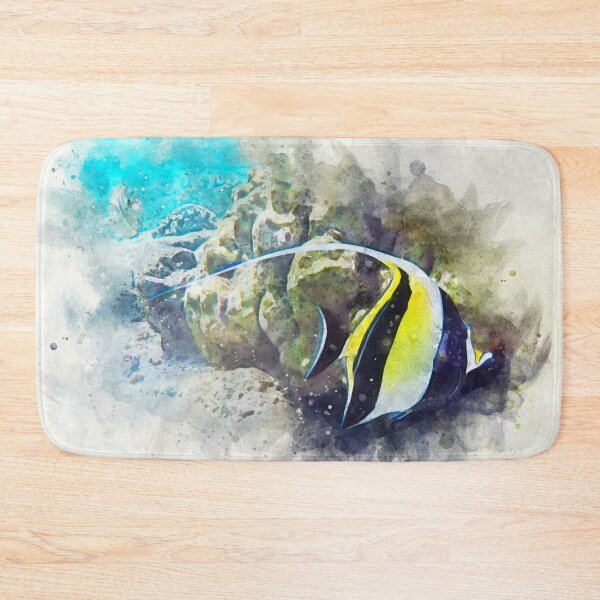 Item preview, Hawaiian moorish idol coral reef fish designed and sold by SilverSpiral.