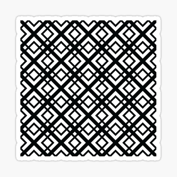 argyle pattern in black and white decorative pattern diamond pattern sticker by infipatterns redbubble