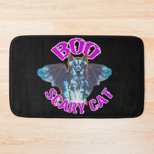 Item preview, Kopie von Kopie von Cute Halloween Cat Caution Boo Kitty Pumpkin Bats designed and sold by Toffy2222.