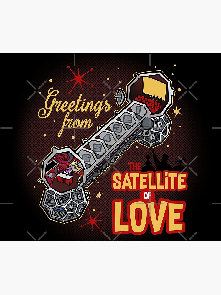 Thumbnail 6 of 6, Throw Blanket, Satellite of Love - MST3K designed and sold by teeshirtninja.