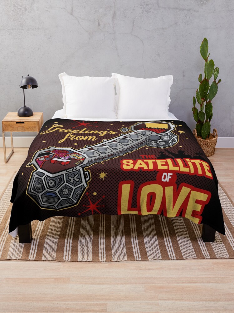 Thumbnail 1 of 6, Throw Blanket, Satellite of Love - MST3K designed and sold by teeshirtninja.