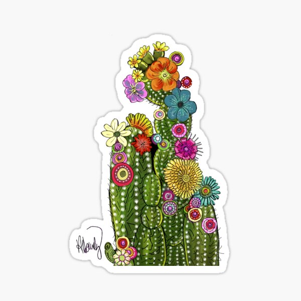 Flowering Cacti 1 Sticker