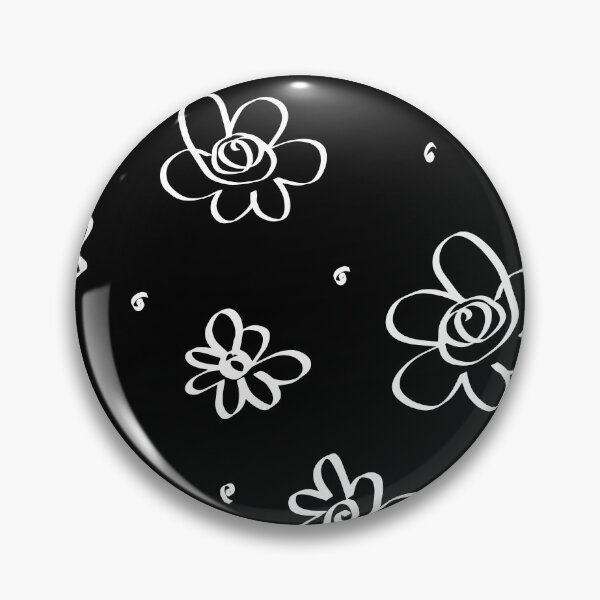 Item preview, Linguine Flowers White on Black designed and sold by foft.