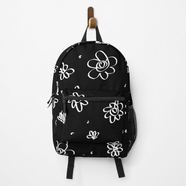 Item preview, Linguine Flowers White on Black designed and sold by foft.