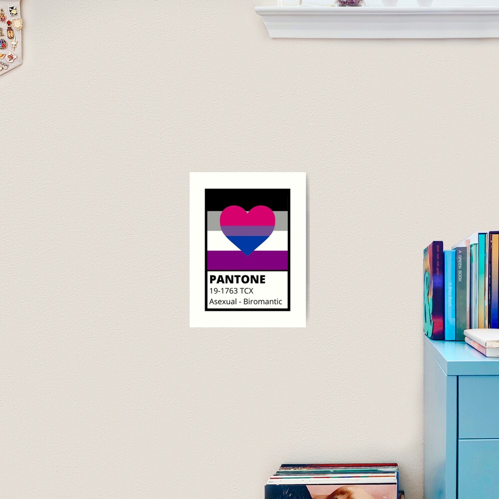 Asexual Biromantic Pantone Pride Sticker Art Print By Hecatedesigns 